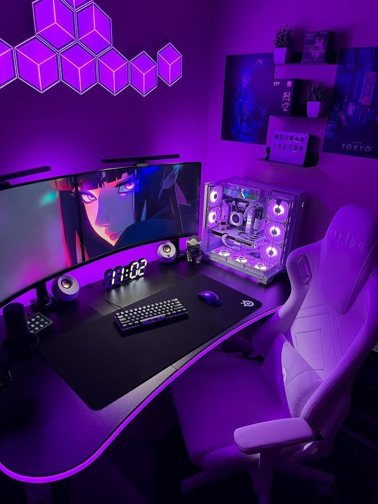 Hệ thống đèn LED RGB trang trí góc máy lập trình sáng tạo